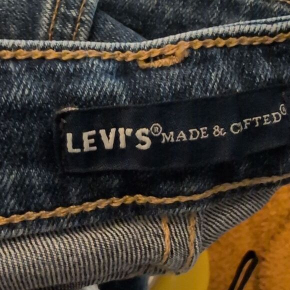 Anthropology Levi's Crafted woven side panels denim high waisted jeans size 27 - Picture 8 of 15